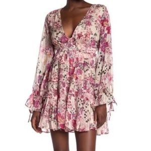 Gorgeous free people closer to the heart floral print tiered ruffle dress